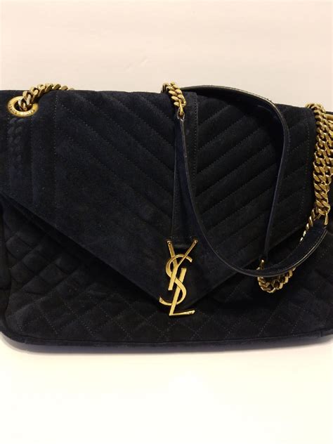 ysl suede bag gold chain|YSL wallet on chain sale.